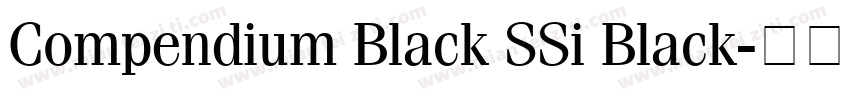 Compendium Black SSi Black字体转换